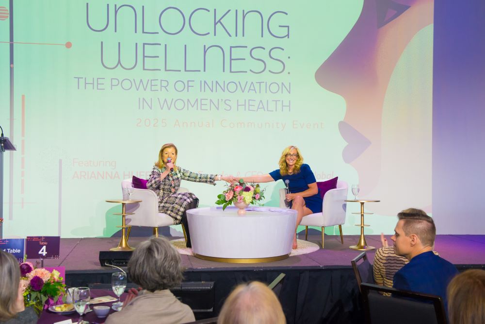 Arianna Huffington and Kimberly Muller