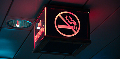 neon no smoking sign