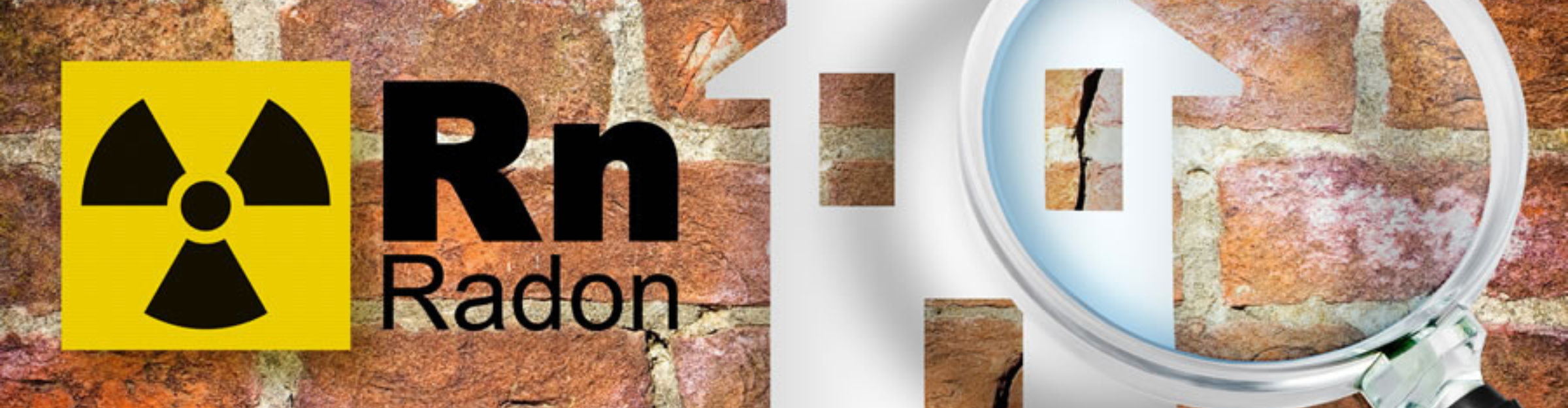 Brick wall with Radon logo