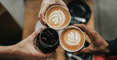 group of people listening to speakers