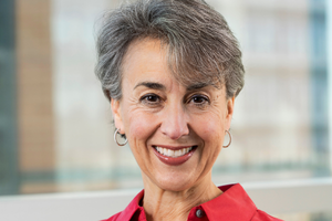 woman in red button up shirt