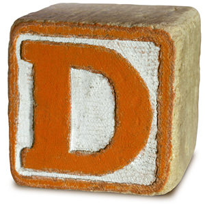 Letter D (wooden block)