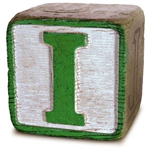 Letter I (wooden block)