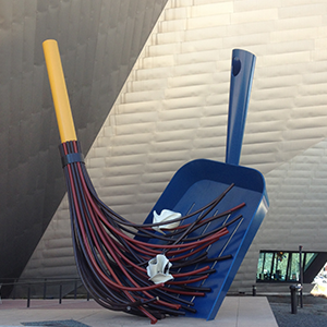 The 'Big Sweep' sits outside the Denver Art Museum