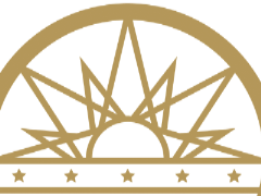 City of Aurora seal, a gold circle with stars in the middle