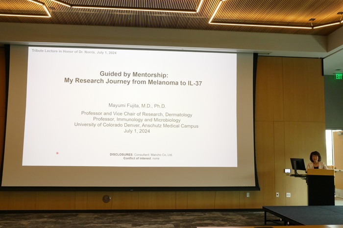 Mayumi Fujita's title slide for her presentation