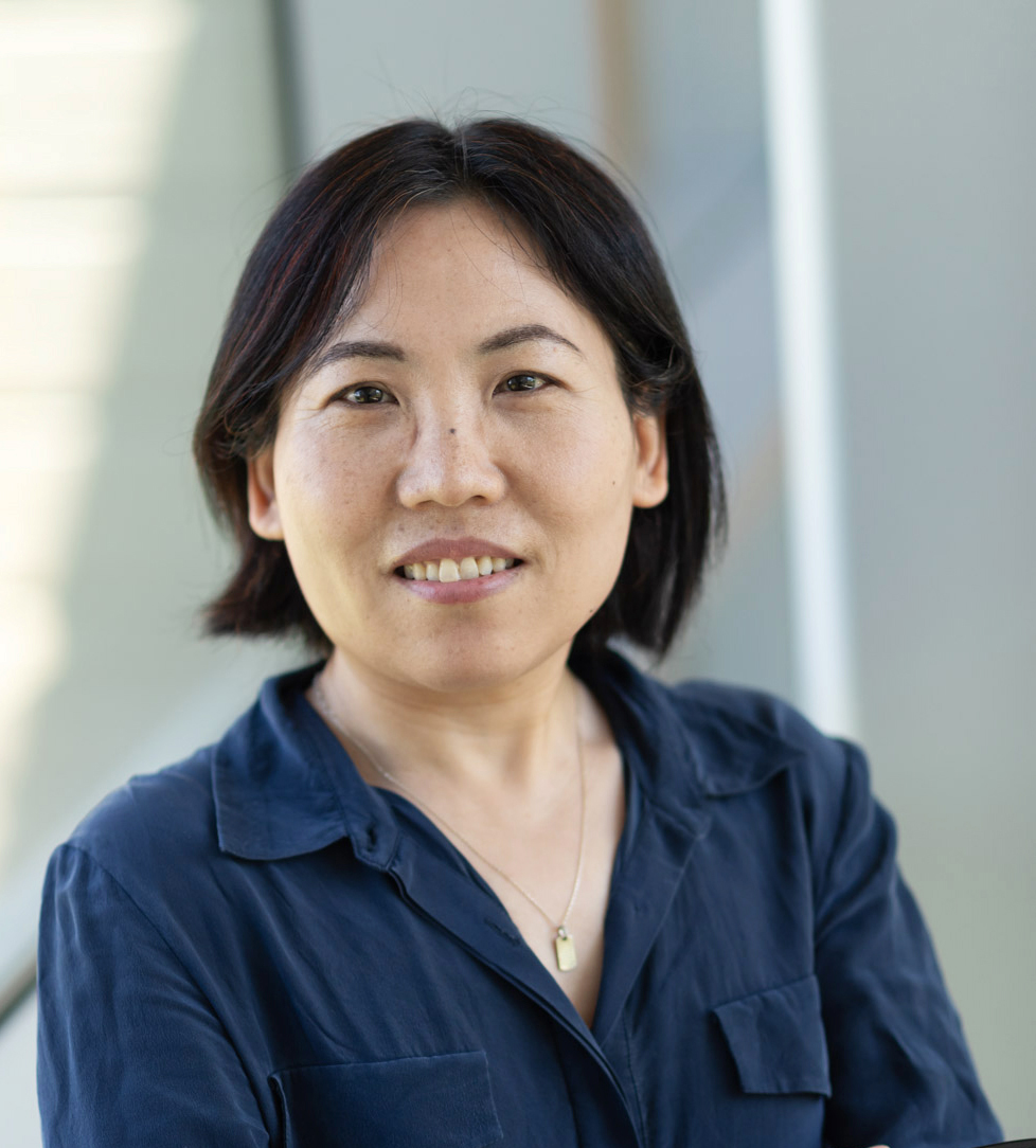 Professional photo of Xiying Fan, smiling and wearing a blue shirt.