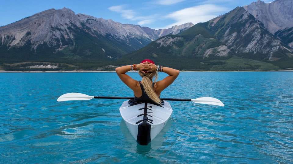 Woman in kayak