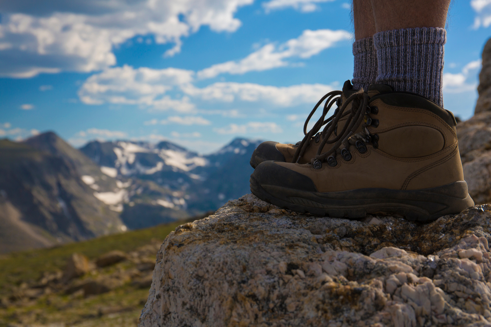Picture of hiker's boots