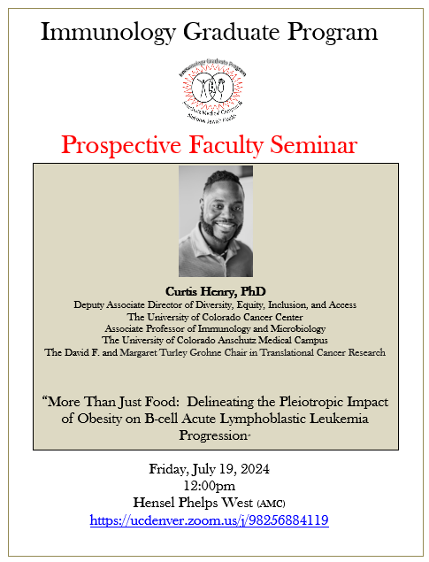 Flyer for Immunology PhD Seminar