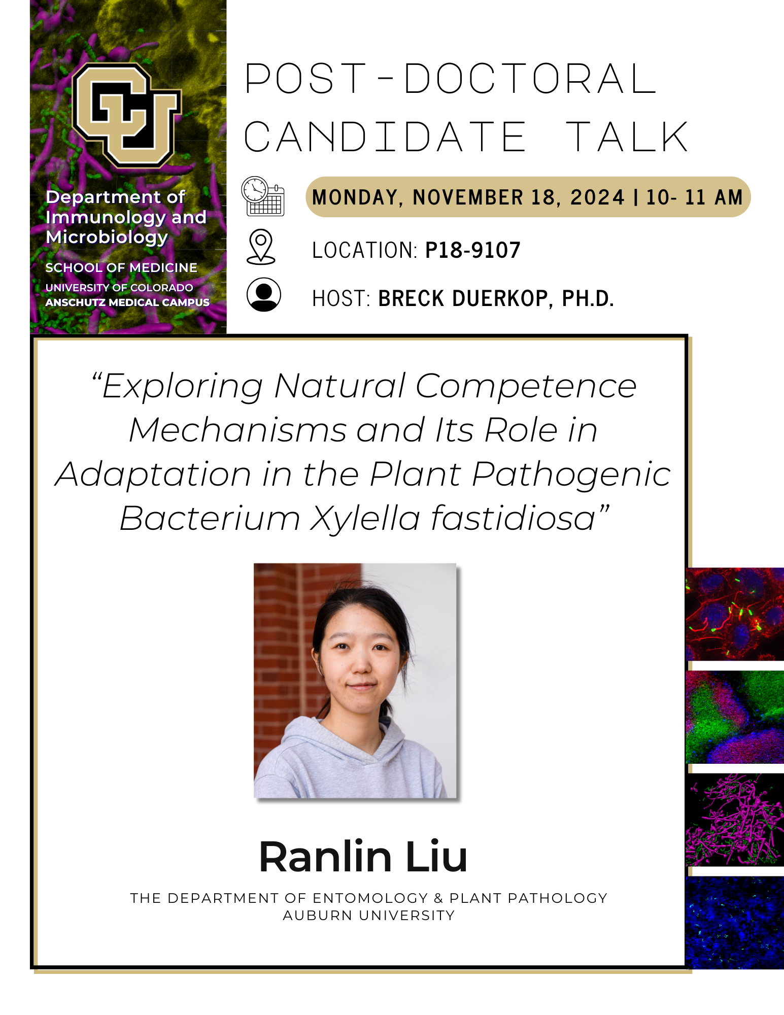 Post-Doctoral Candidate Talk, Ranlin Liu