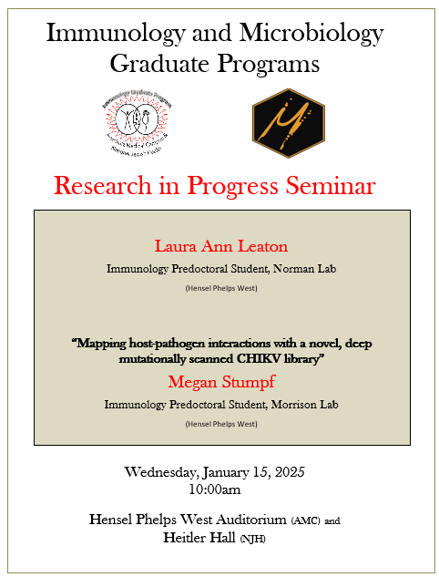 Flyer for Research in Progress this week