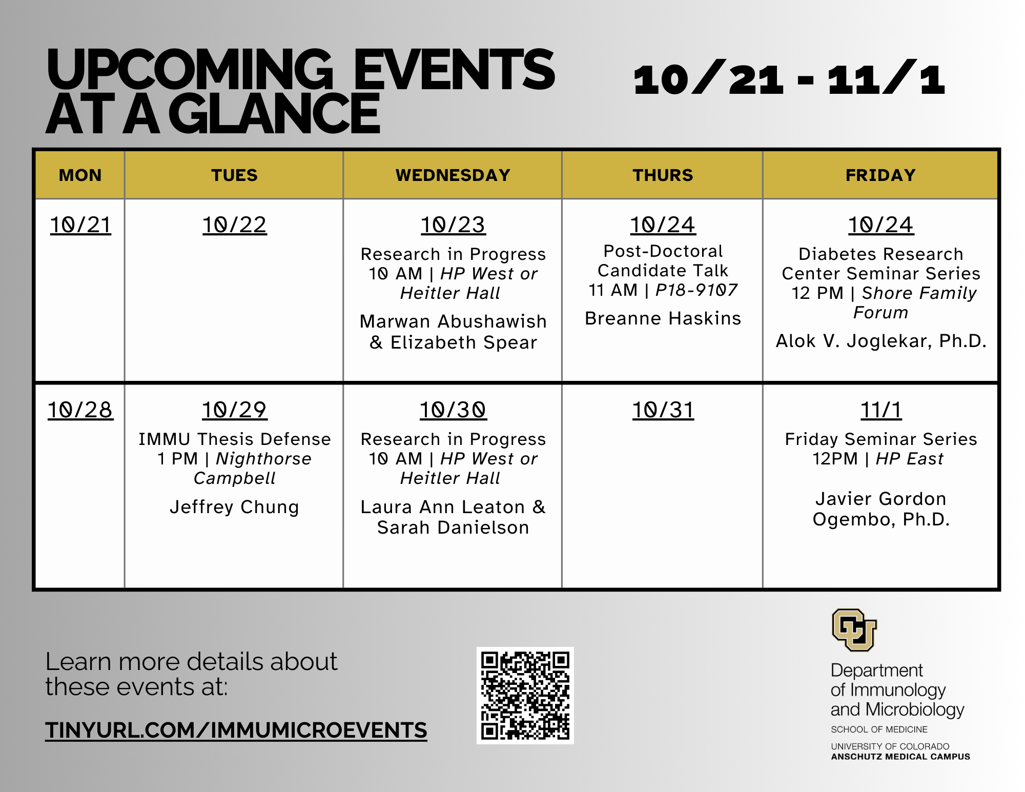 UpcomingEventsataGlance