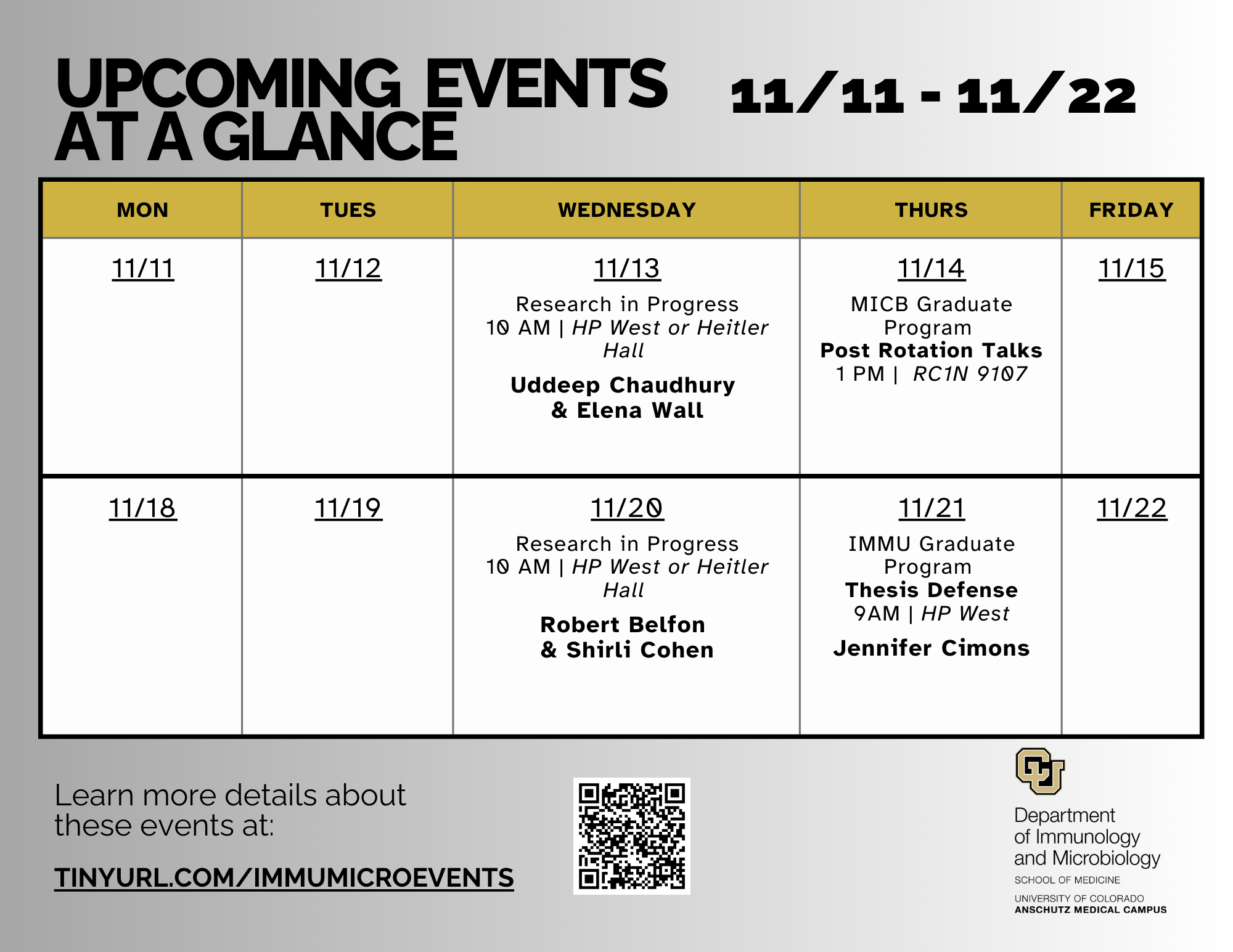 EventsataGlancecalendarfor11-11through11-22