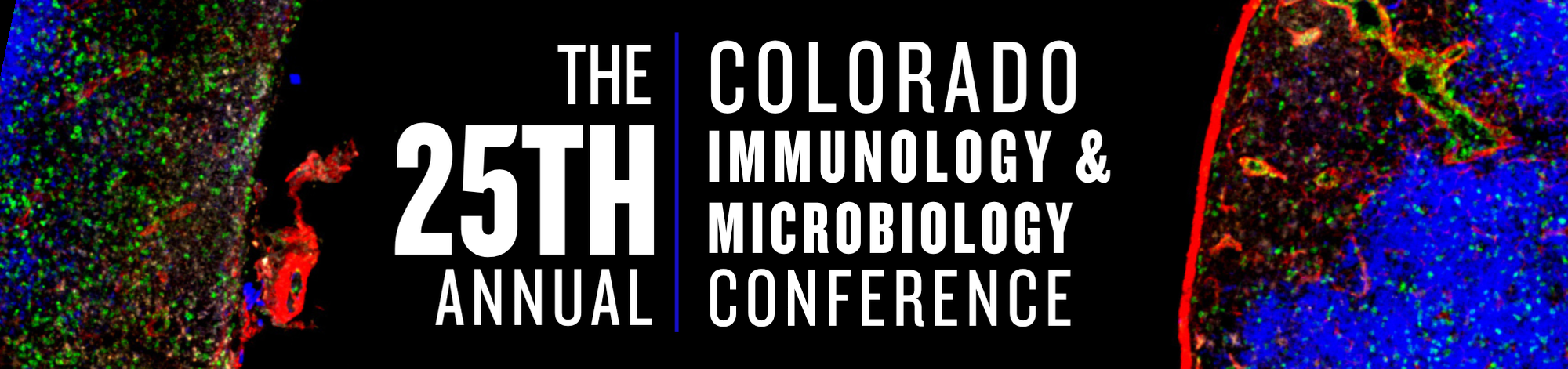 BannerwithblackbackgroundFlourescentscienceimageontheleftandrightandwhitetextinthecenter