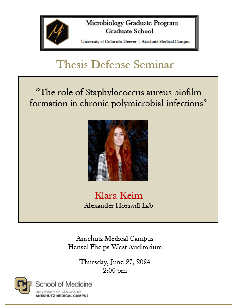 Flyer advertising Thesis Defense