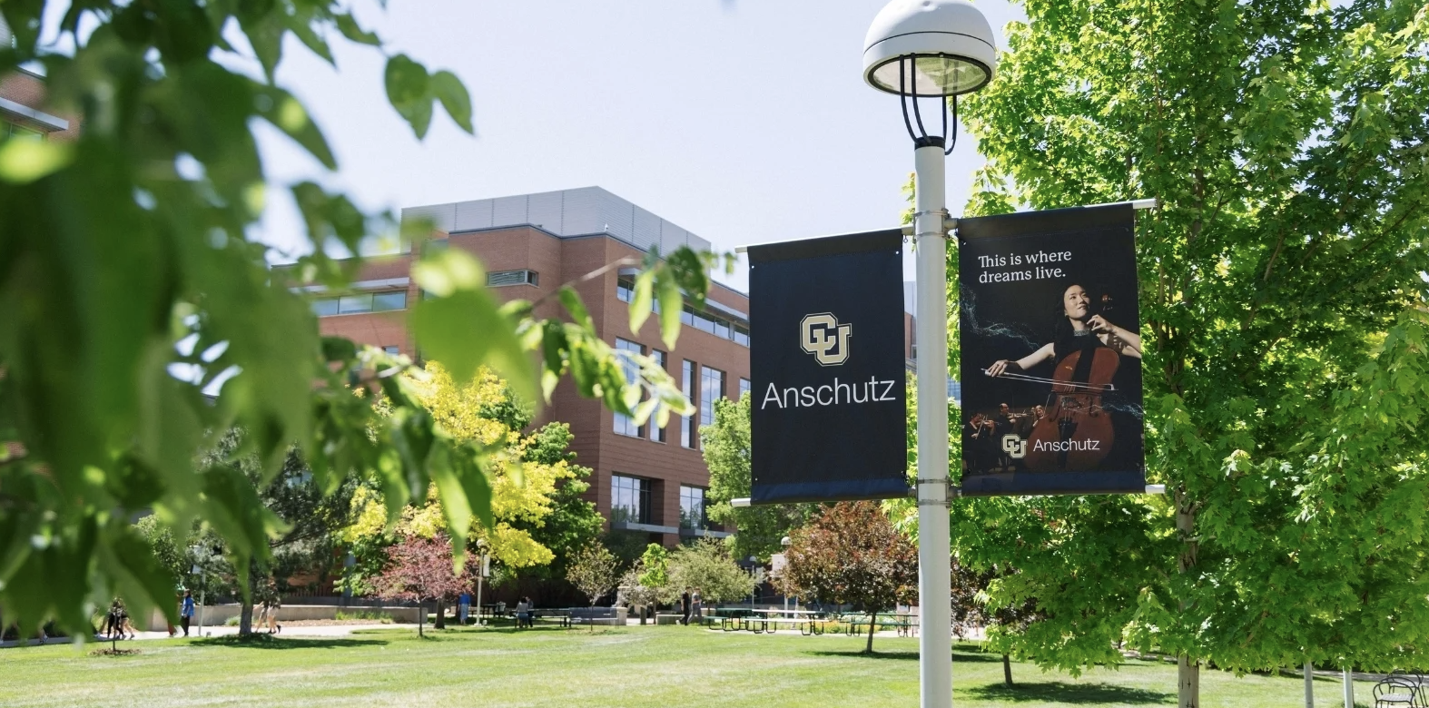 CU Anschutz campus in the spring