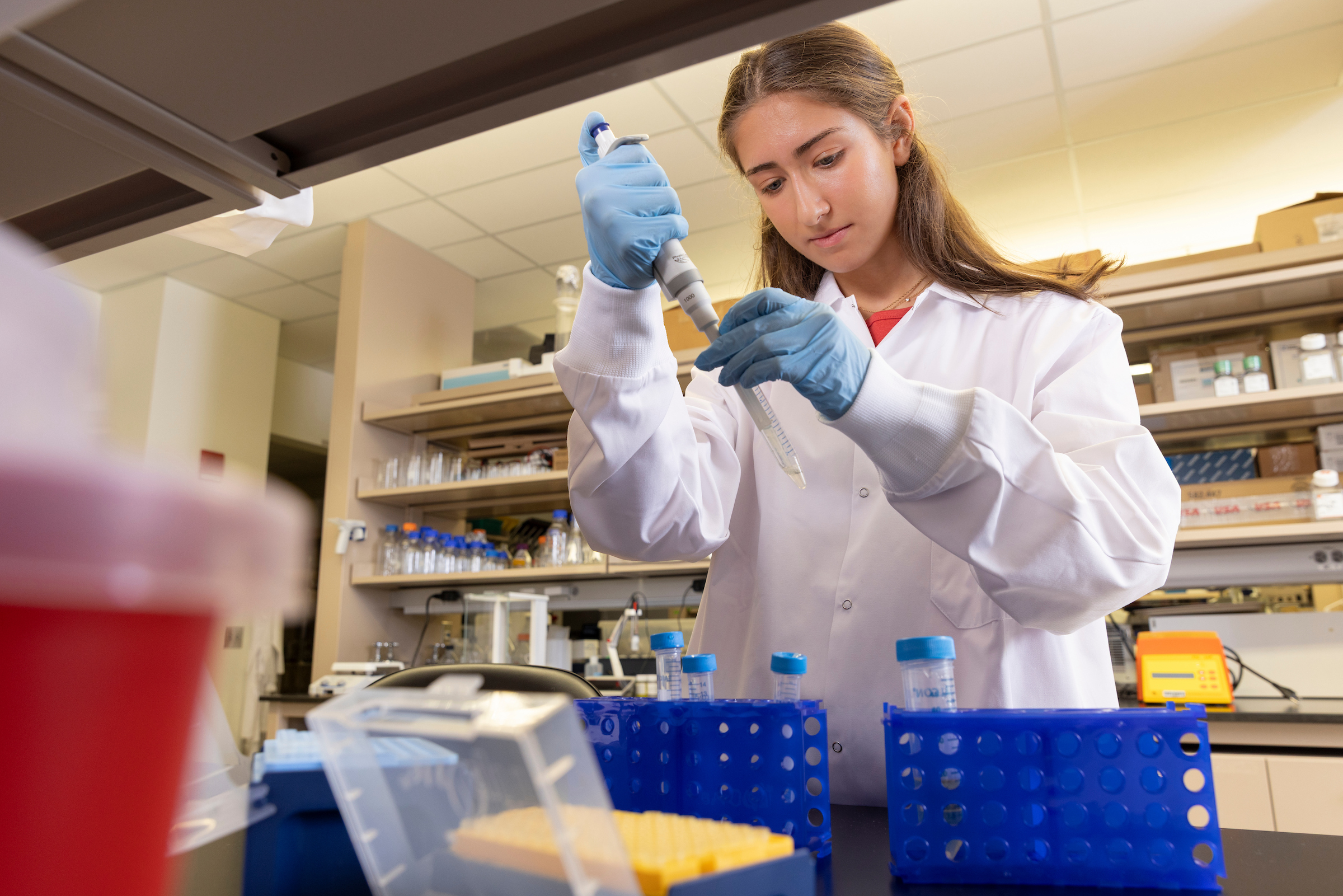 Female researcher in the lab