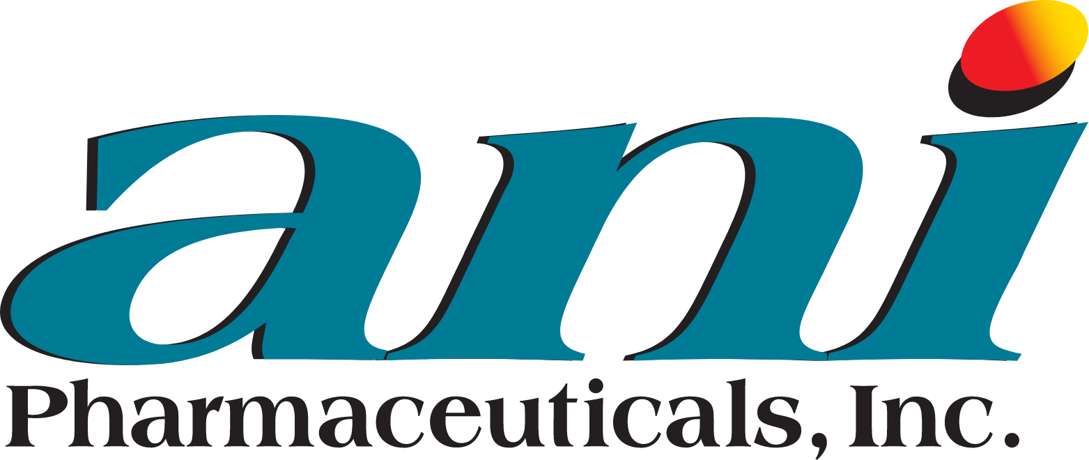 ANI Pharmaceuticals, Inc. logo in blue and black writing