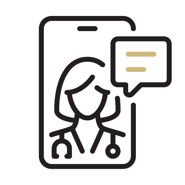 doctor on a telephone icon