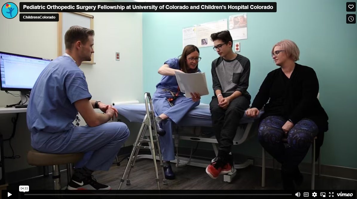 Pediatric Orthopedic Surgery Fellowship at University of Colorado and Children's Hospital Colorado