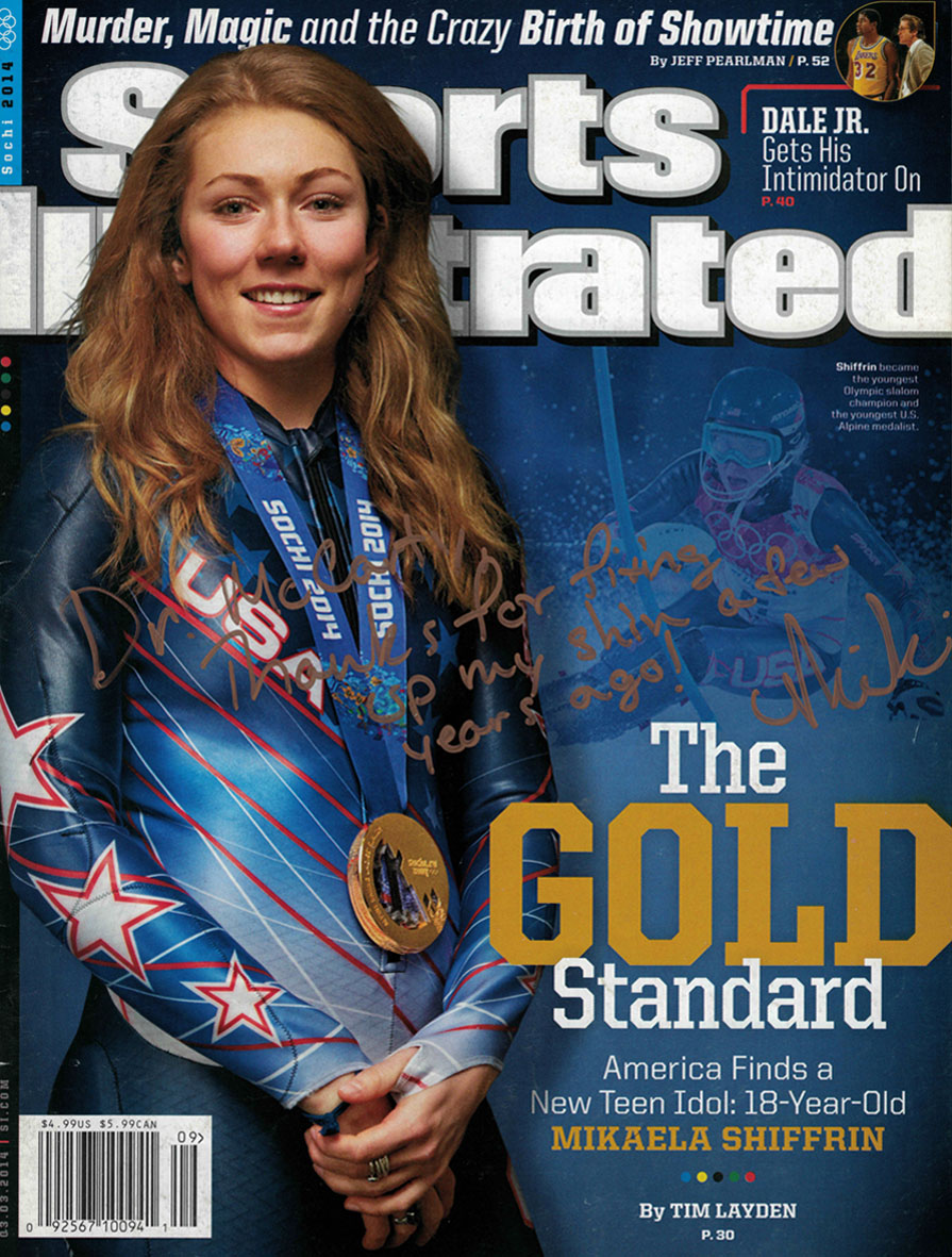 Sports Illustrated cover signed by Mikaela Shiffrin