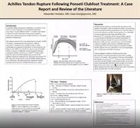 Achilles Tendon Rupture Following Ponseti Clubfoot Treatment: A Case Report and Review of the Literature