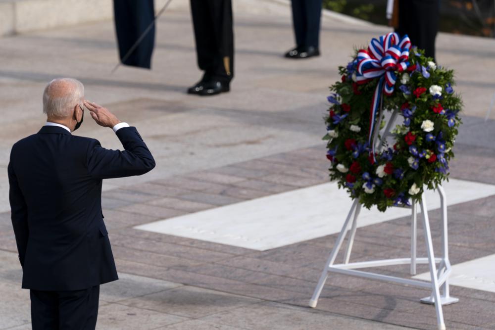 Biden salutes troops as ‘spine of America’ on Veterans Day