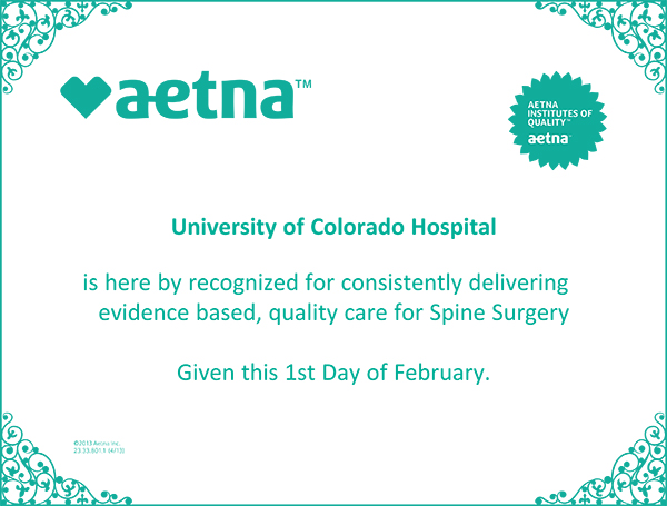 AETNA Institutes of Quality, University of Colorado Hospital