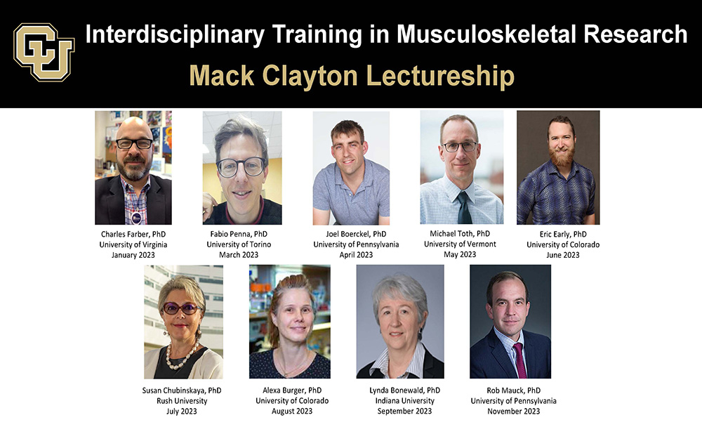 Interdisciplinary Training in Musculoskeletal Research, Mack Clayton Lectureship
