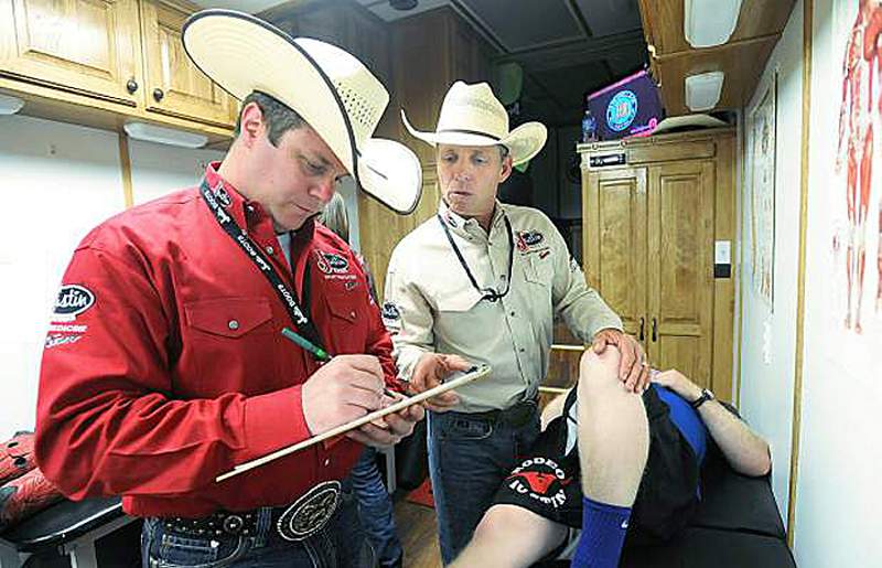 Ex-Cowboy now treats injured cowboys at Greeley rodeo.