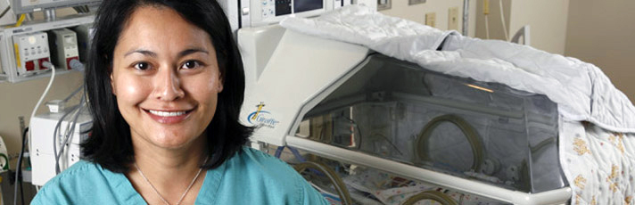 health worker in a patient room