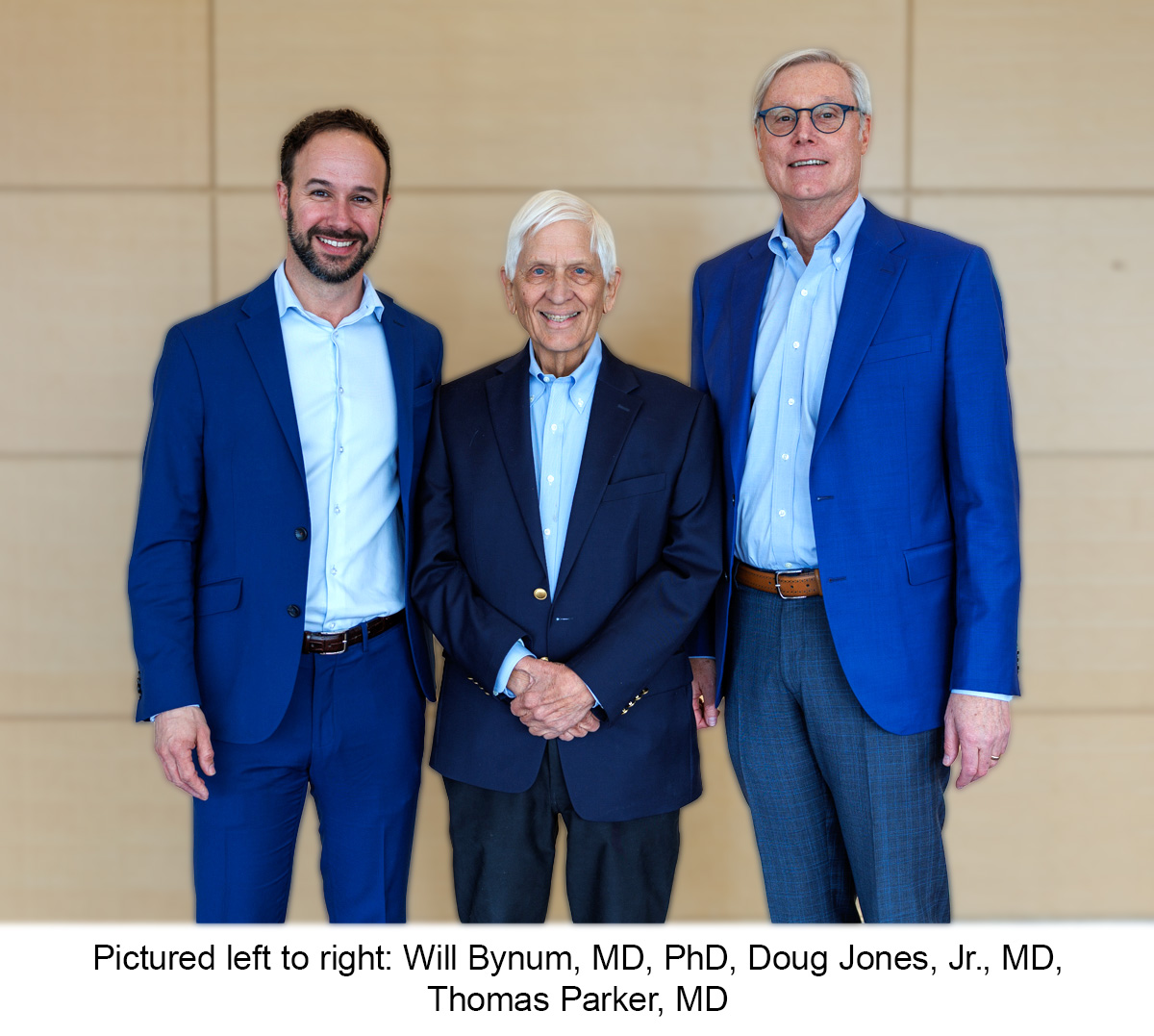 L to R: Will Bynum, MD, PhD, Doug Jones, Jr., MD, Thomas Parker, MD