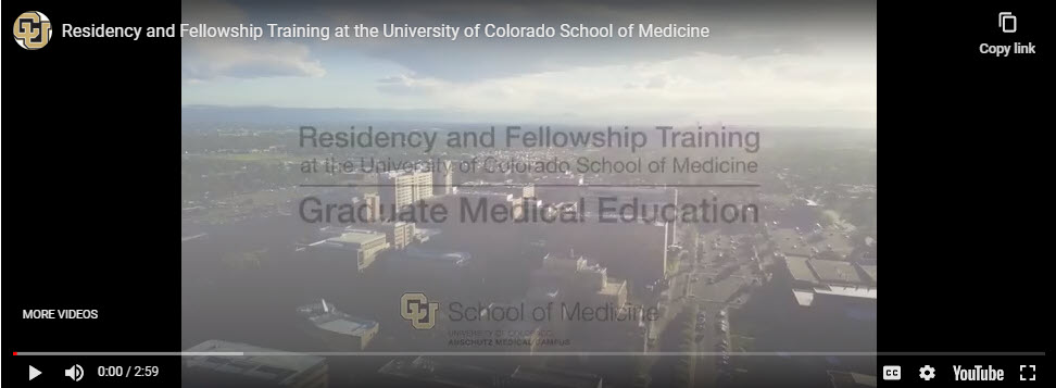 Residency and Fellowship Training at University of Colorado School of Medicine