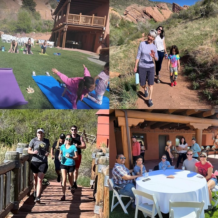 Collage of activity photos from Rehab at Red Rocks 2022