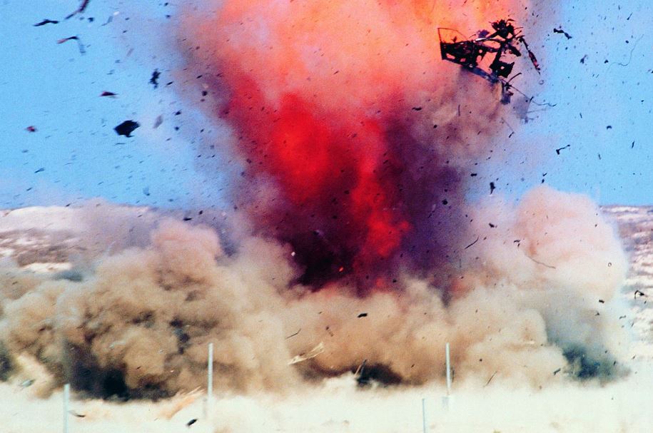 Photo of an explosion.