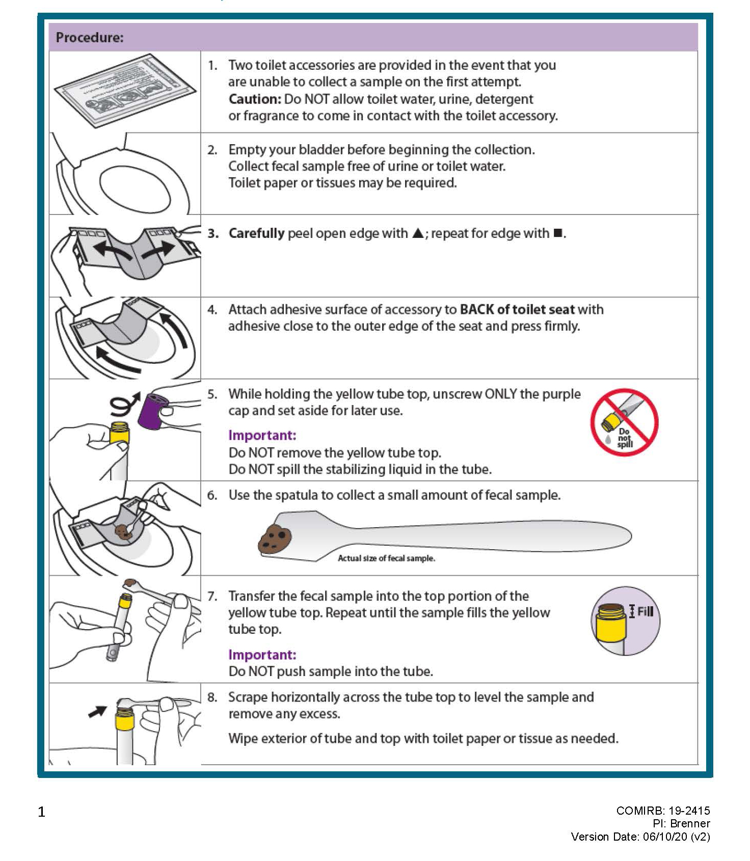 LGG Study Stool Sample Instructions