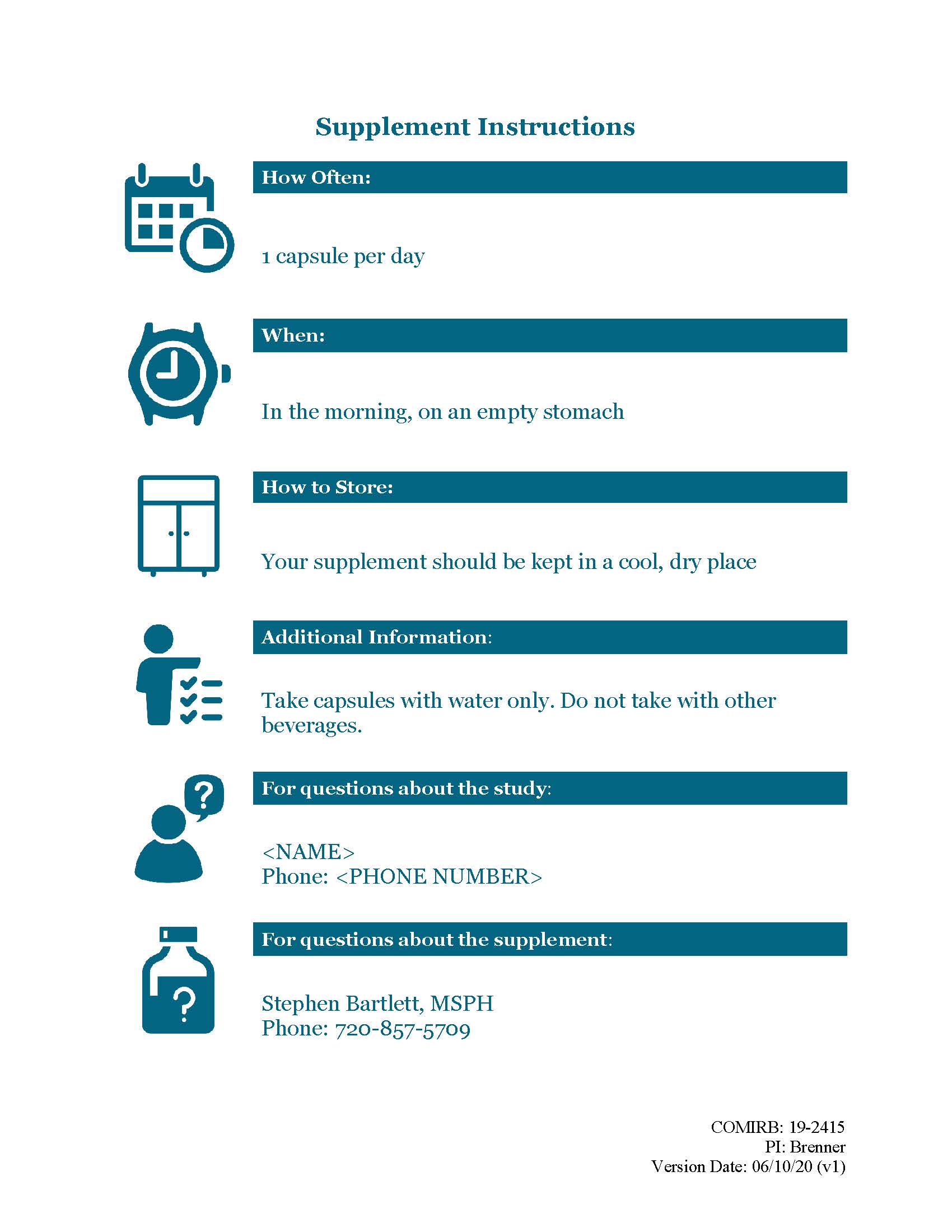 Supplement Instructions