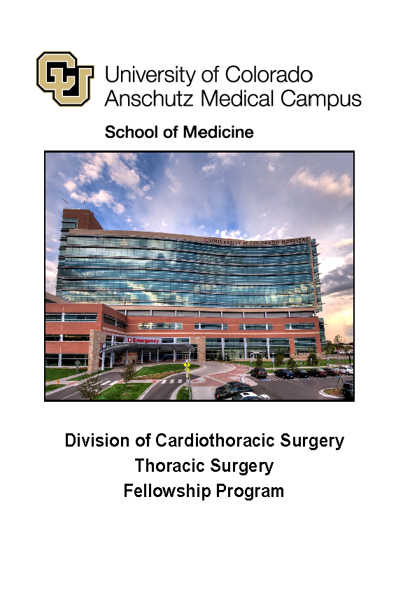 2021 Thoracic Surgery Residency Brochure
