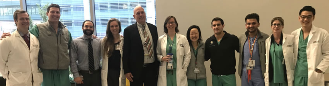 PGY-3 Residents with Chair and Program Director, August 2018