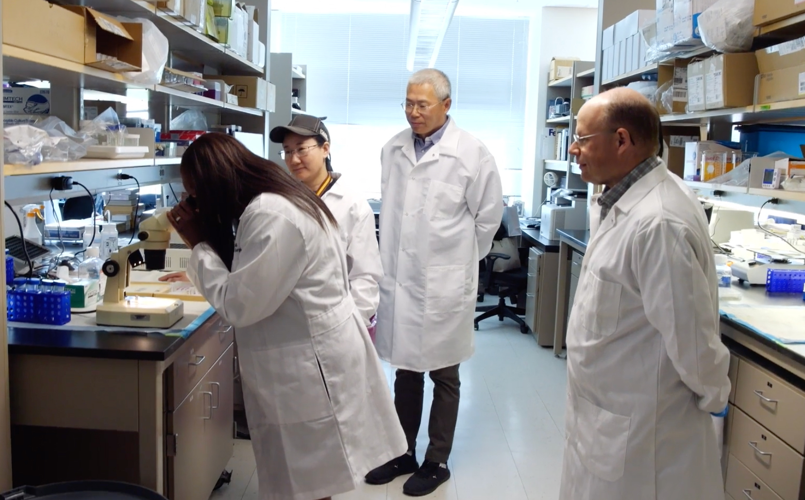 Kia Washington, MD, FACS, and her research team in the Washington Eye Lab
