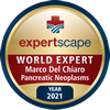 World Expert in Pancreatic Neoplasms, 2021 (ExpertScape)