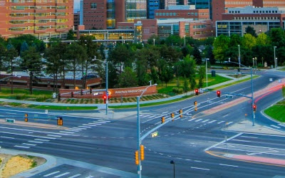 Lower middle portion of campus image