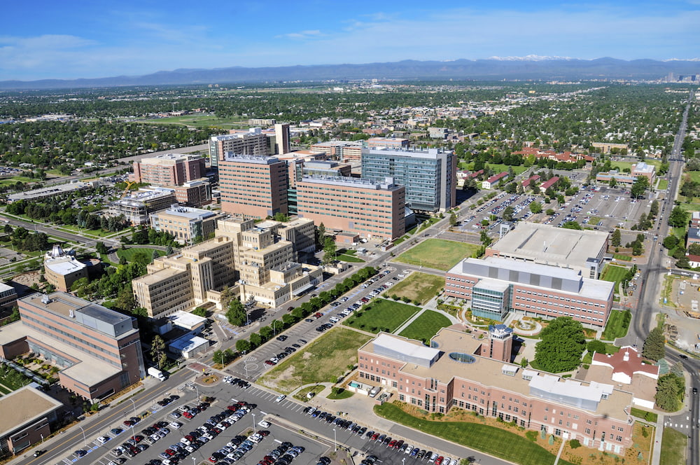 Aerial of University of Colorado School of Medicine campus