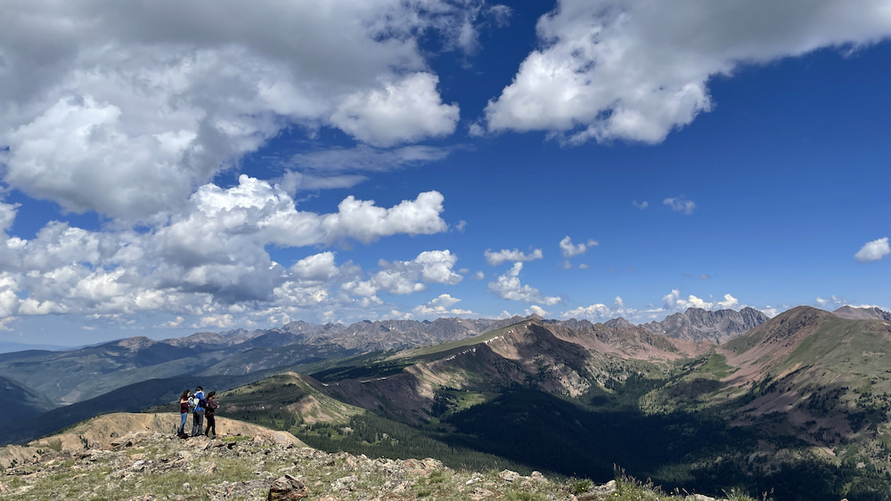 Hiking with colleagues in the Colorado Rockies