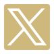 Gold X Twitter logo