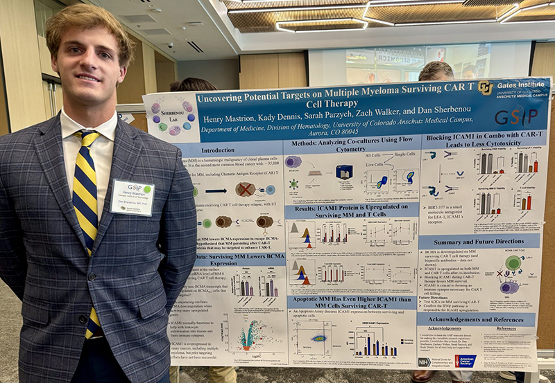 Henry at his poster session presentation