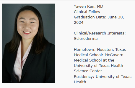 Previous Fellow Yawen Ren Previous Fellow Yawen Ren