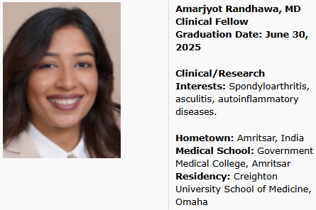 Previous Fellow Dr. Amarjyot Randhawa