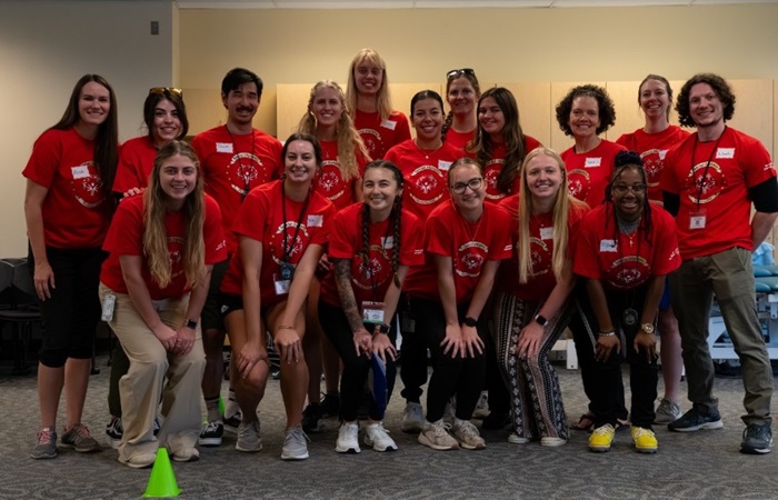 Group photo of PT students at the Special Olympics.